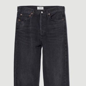 Agolde 90's high rise crop jeans in black